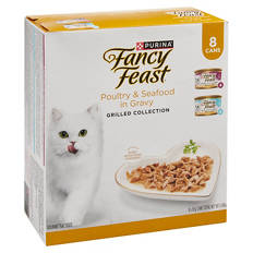 Cat Food Grilled Collection Poulty & Seafood in Gravy 8 Pack 85g